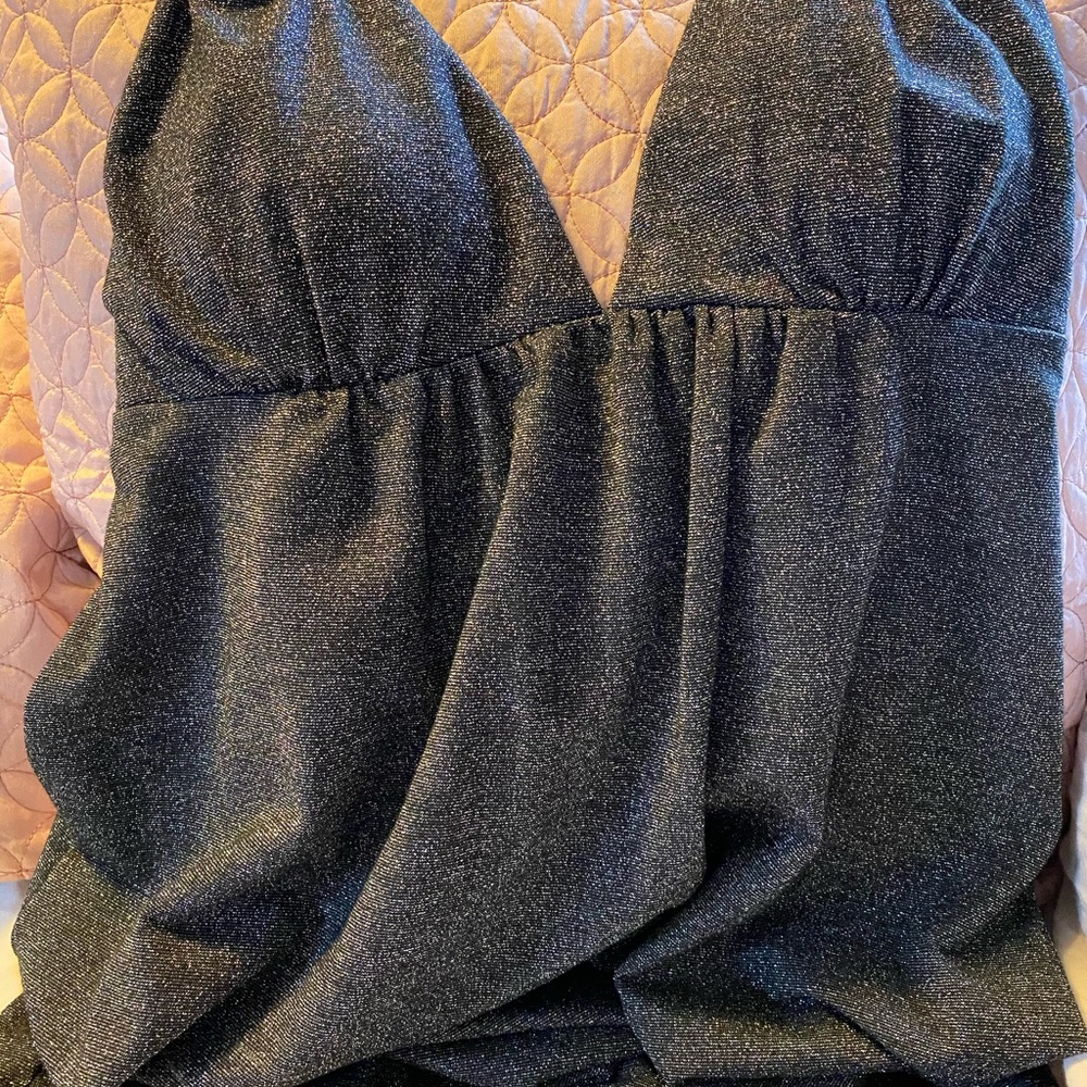 Brand new never worn Black glitter tank top